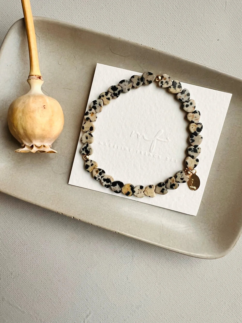 jasper heart bracelet