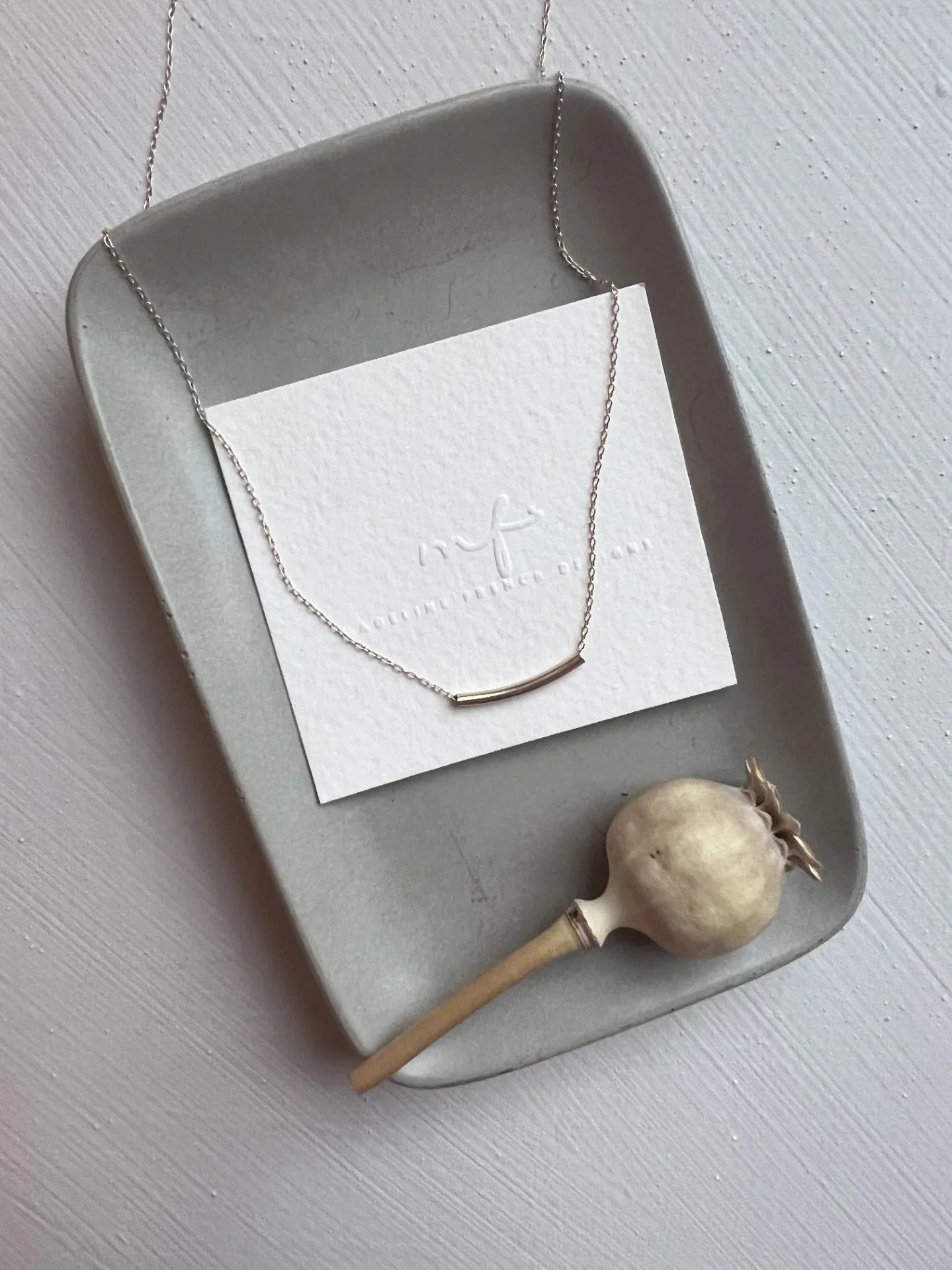 tiny bar necklace